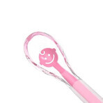 BabyOno Baby's Smile, soft silicone baby spoon, pink, from 6 months, 1 piece.