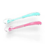 BabyOno Baby's Smile, soft silicone baby spoon, pink, from 6 months, 1 piece.