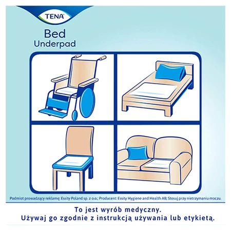Tena Bed, absorberend kompres, Normaal, 60 cm x 60 cm, 30 stuks