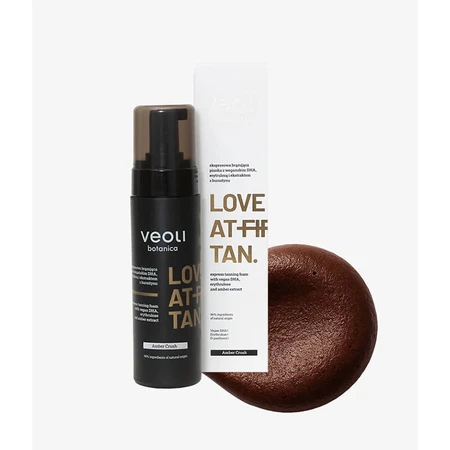 Veoli Botanica Love At First Tan, expres-bronzing foam met vegan DHA, erythrulose en amber extract, Amber Crush, 200 ml
