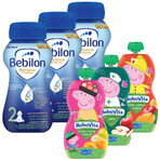 Set Bebilon Advance Pronutra 2, lait de suite prêt à boire, après 6 mois, 3 x 200 ml + BoboVita mousse de fruits, 3 x 100 g Set Bebilon Advance Pronutra 2, lait de suite prêt à boire, après 6 mois, 3 x 200 ml + BoboVita mousse de fruits, 3 x 100 g