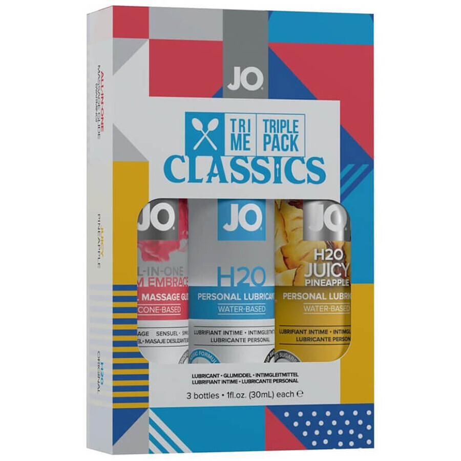 System Jo Tri-Me Classic, set lubrifiant aromat, 3 x 30 ml