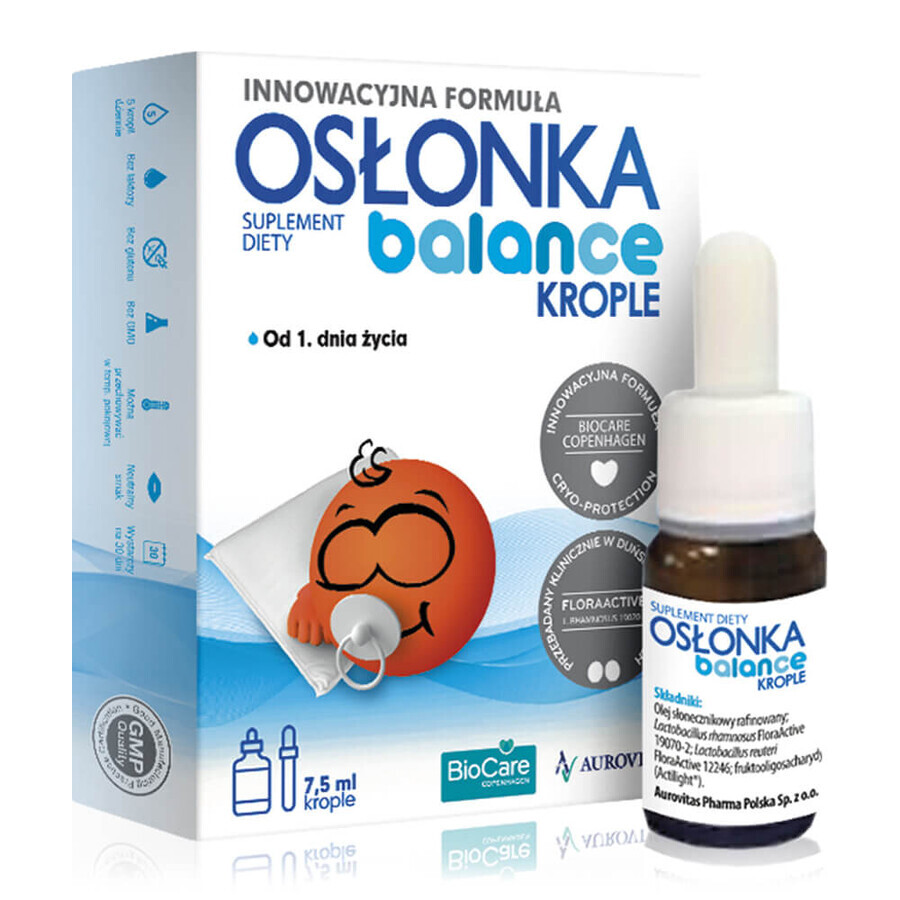Set of Balance Cover, drops for children from birth, 7.5 ml + Normal Cover, 10 capsules