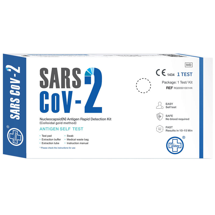 Testeo, SARS CoV-2 test, 1 piece