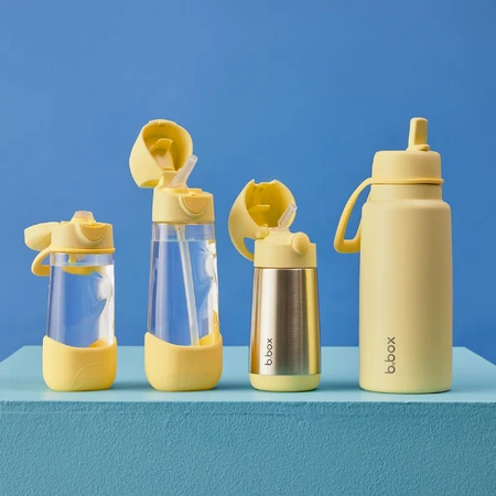 B.Box, bidon avec embout, tritan, bidon pour enfants, Lemon Twist, à partir de 3 ans, 450 ml