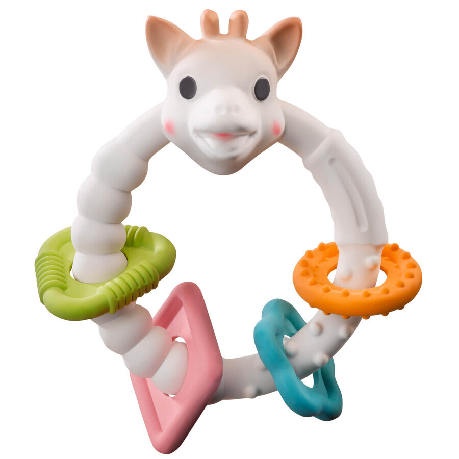 Sophie Giraffe So'pure set, rubber teether on wheel, from 3 months, 1 piece + cubes, 2 pieces + balls, 2 pieces