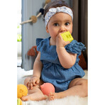 Sophie Giraffe So'pure set, rubber teether on wheel, from 3 months, 1 piece + cubes, 2 pieces + balls, 2 pieces