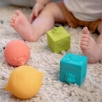 Sophie Giraffe So'pure set, rubber teether on wheel, from 3 months, 1 piece + cubes, 2 pieces + balls, 2 pieces