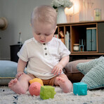 Sophie Giraffe So'pure set, rubber teether on wheel, from 3 months, 1 piece + cubes, 2 pieces + balls, 2 pieces