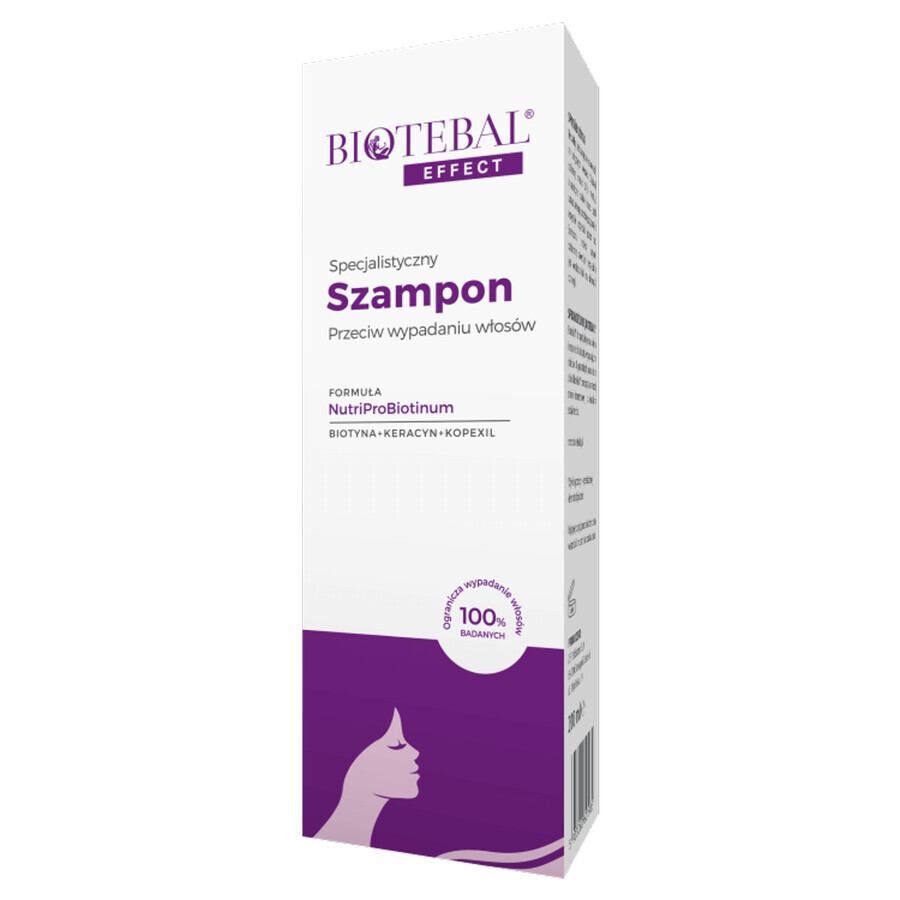 Conjunto Biotebal Effect, champú especializado contra la caída del cabello, 200 ml + suero spray especializado contra la caída del cabello, 130 ml