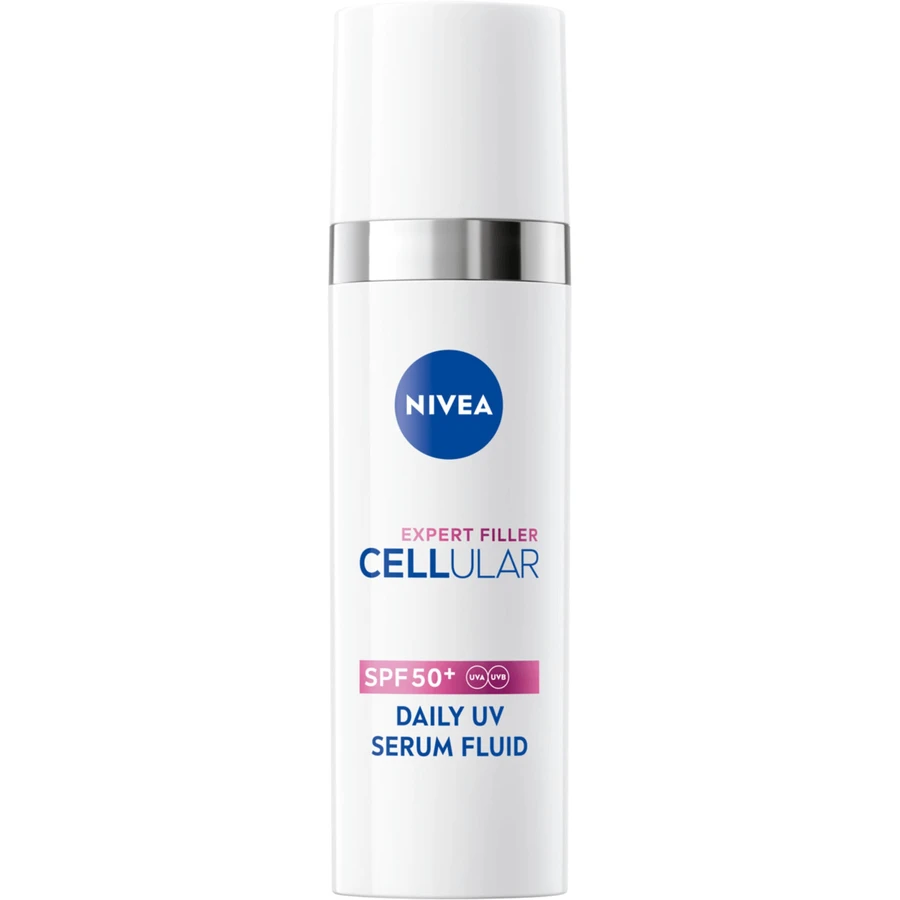 Nivea Cellular Expert Filler Daily UV Serum Fluid, Serum zur Korrektur der Zeichen der Hautalterung, SPF 50+, 30 ml