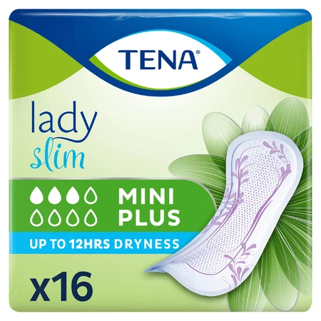 Set Tena Lady Slim, serviettes hygiéniques spécialisées, Mini Plus, 6 x 16 pcs
