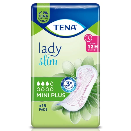 Set Tena Lady Slim, serviettes hygiéniques spécialisées, Mini Plus, 6 x 16 pcs