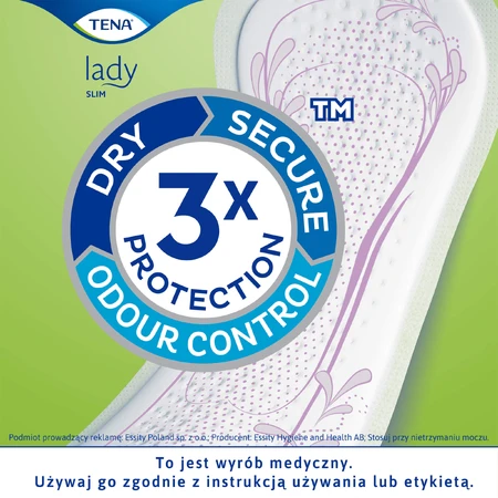 Set Tena Lady Slim, serviettes hygiéniques spécialisées, Mini Plus, 6 x 16 pcs