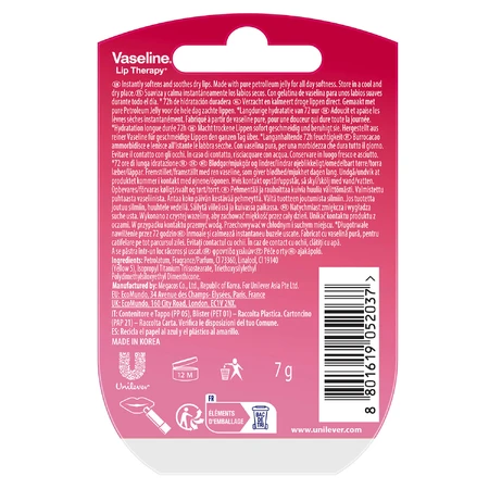 Vaseline Lip Care Rosy Lips, bálsamo labial, 7 g
