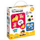 CzuCzu Here it fits, contrastpuzzel voor kinderen, vanaf 15 maanden, 16 stukjes