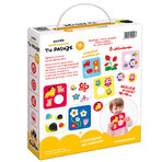 CzuCzu Here Fits, contrast puzzle for children, from 15 months, 16 elements CzuCzu Here Fits, contrast puzzle for children, from 15 months, 16 elements