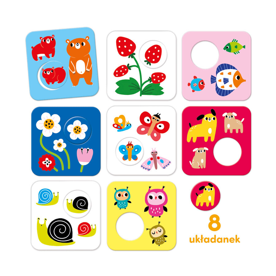 CzuCzu Here Fits, contrast puzzle for children, from 15 months, 16 elements