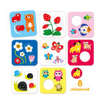 CzuCzu Here Fits, contrast puzzle for children, from 15 months, 16 elements CzuCzu Here Fits, contrast puzzle for children, from 15 months, 16 elements