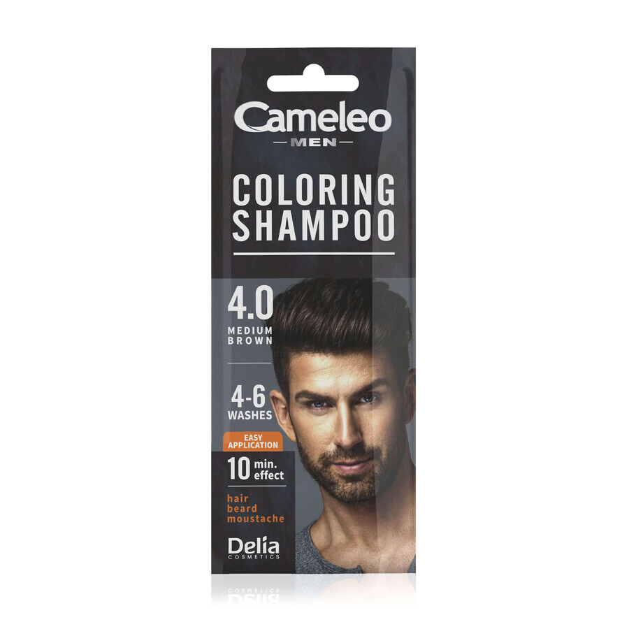 Shampooing colorant Caméléo, brun 4.0, 15 ml, Delia Cosmetics
