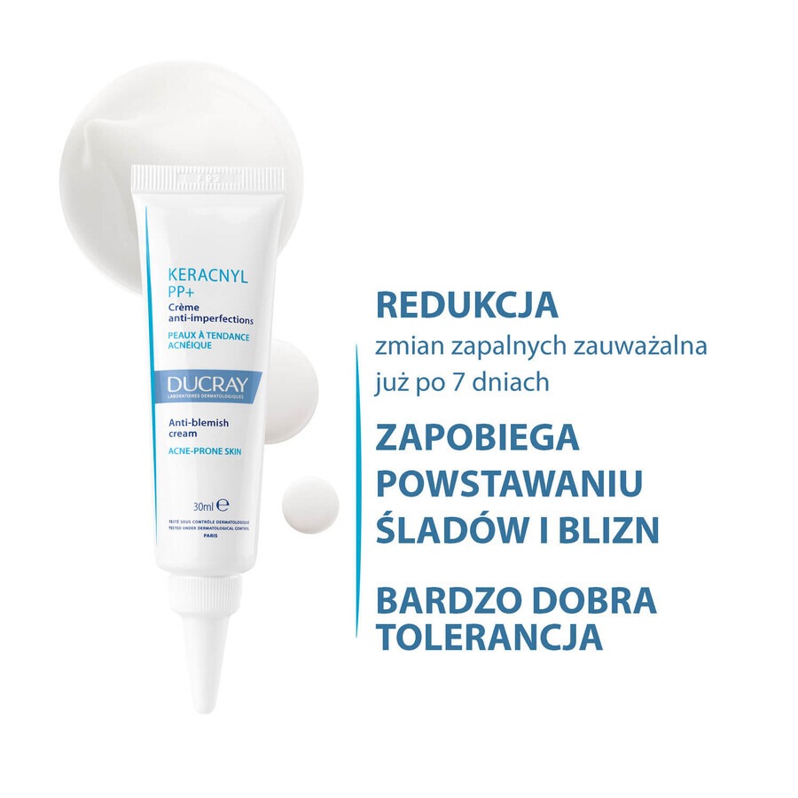 Set Ducray Keracnyl, gel espumoso para rostro y cuerpo, 200 ml + crema antiimperfecciones, 30 ml