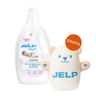 Jelp Baby 0+, hypoallergenic softener, subtle touch, 2 l + free teddy bear