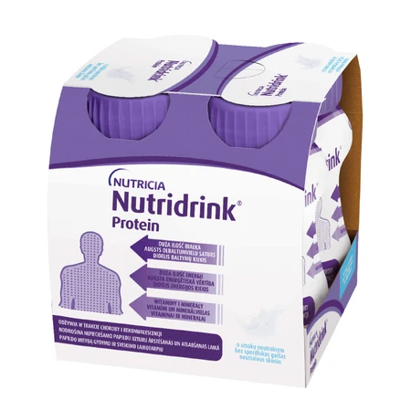 Nutridrink Protein kit, voedingspreparaat, neutrale smaak, 8 x 125 ml + gratis receptenboekje
