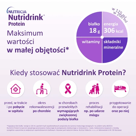 Nutridrink Protein kit, voedingspreparaat, neutrale smaak, 8 x 125 ml + gratis receptenboekje
