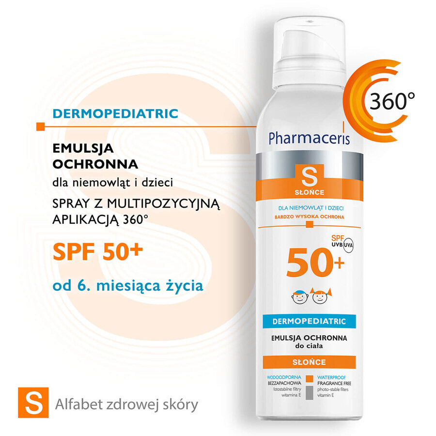 Pharmaceris S, protective emulsion for babies and children, SPF 50+, 150 ml + Dobble family game for free