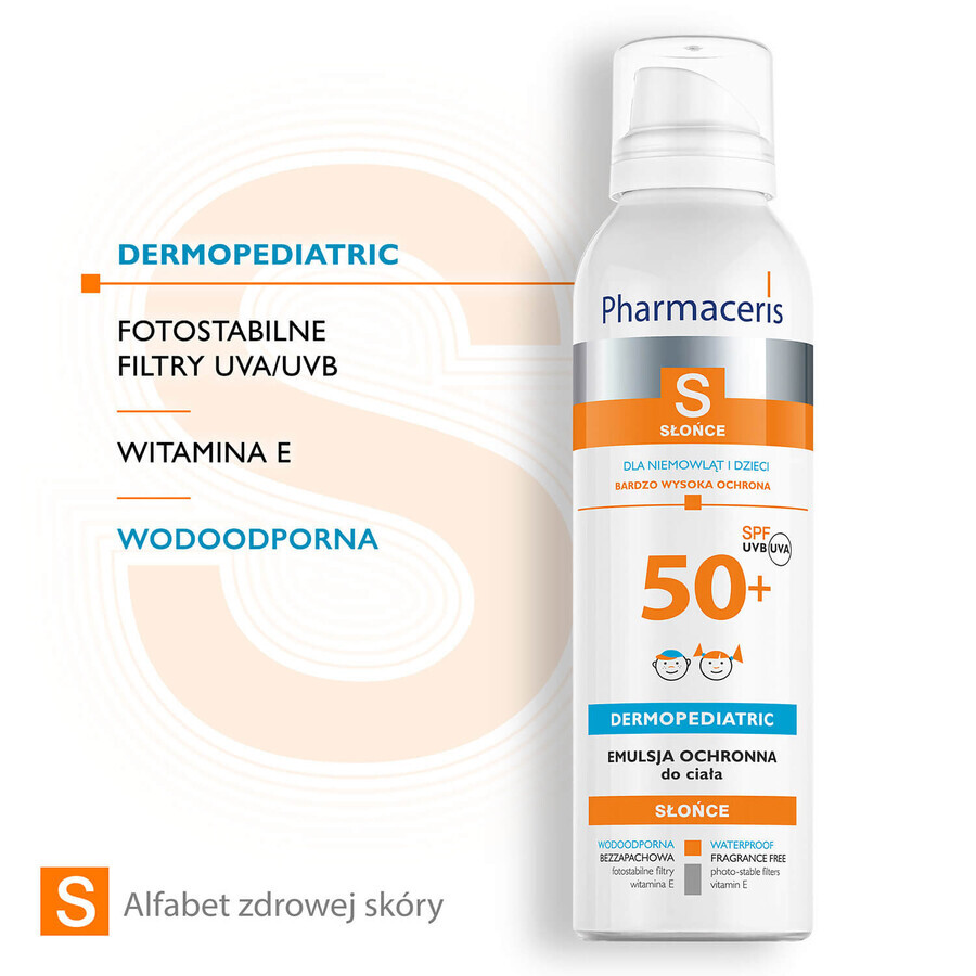 Pharmaceris S, protective emulsion for babies and children, SPF 50+, 150 ml + Dobble family game for free