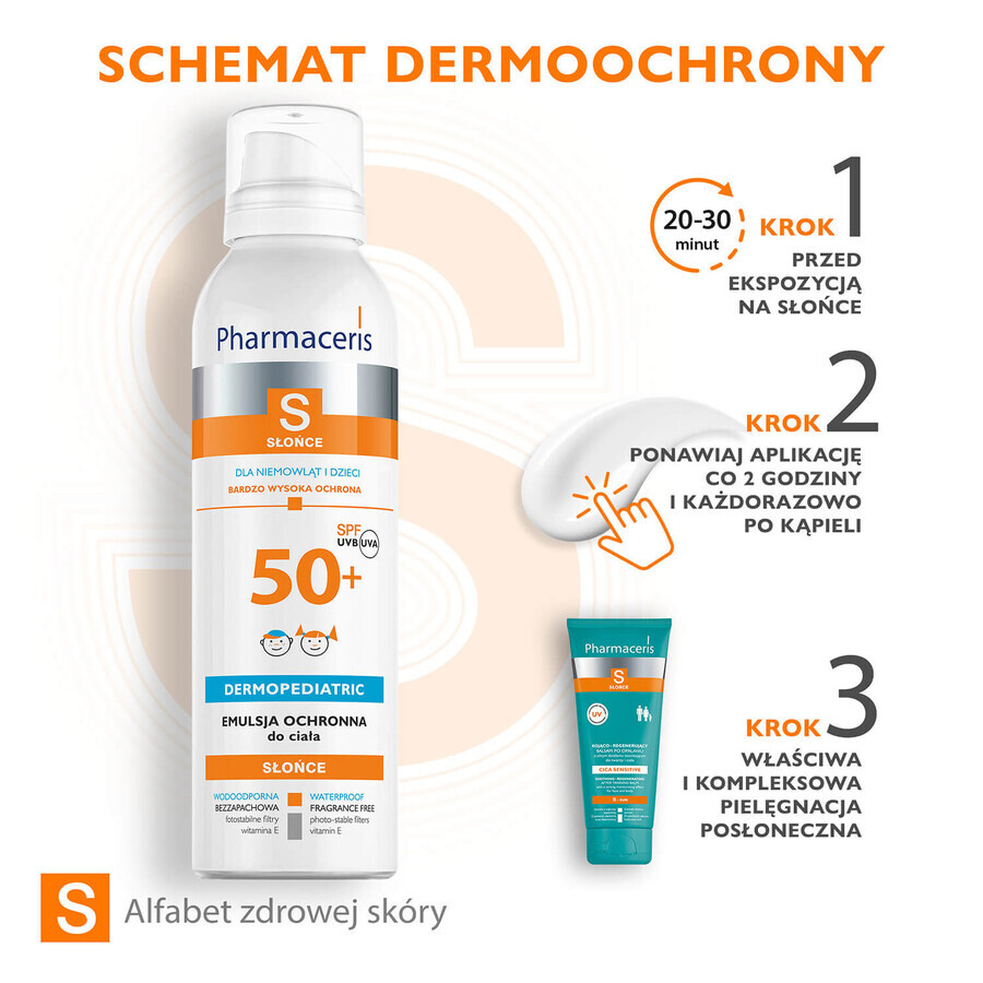 Pharmaceris S, protective emulsion for babies and children, SPF 50+, 150 ml + Dobble family game for free