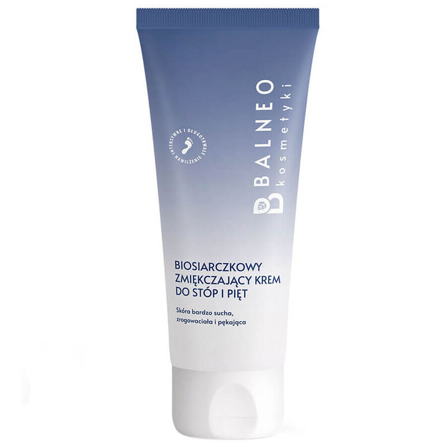 Balneokosméticos, crema biosulfurada suavizante para pies y talones, 100 ml