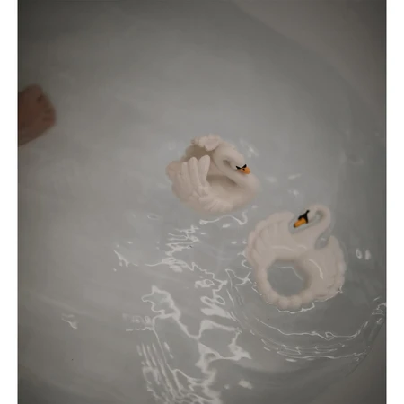 Natruba, Beißring aus Naturkautschuk, Schwan, ab Geburt, 1 Stück