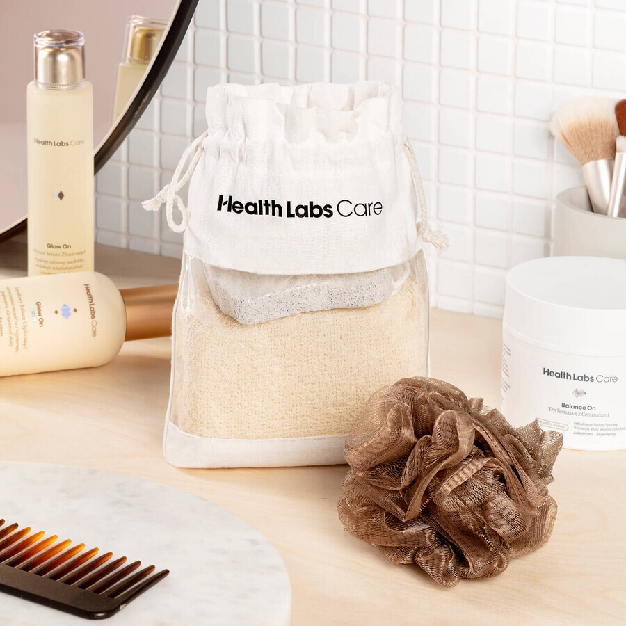 Health Labs Kit GlowMe, aromă de ananas-mango, 30 de pliculețe + OmegaMe, 60 de capsule + sac de baie gratuit