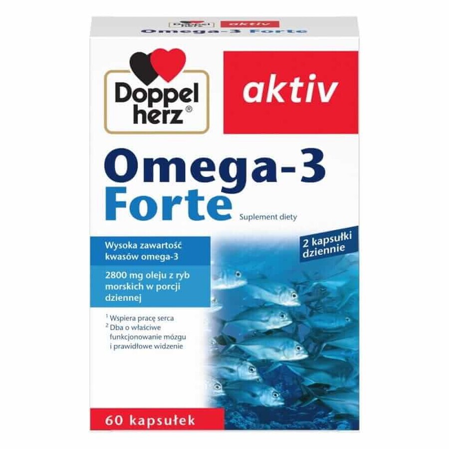 Doppelherz aktiv Omega-3 Forte set, 2 x 60 capsule