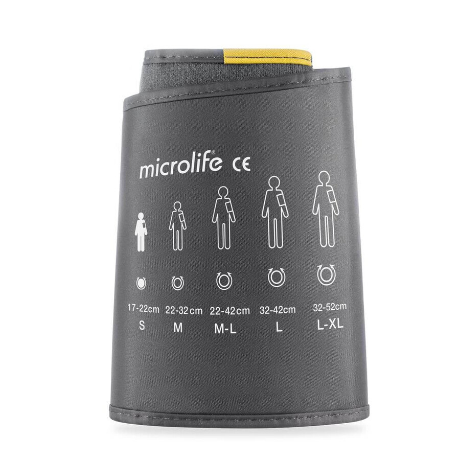 Microlife, brassard pour tensiomètres séries 3G, 4G, 5G, gris, taille S, 17-22 cm, 1 pièce