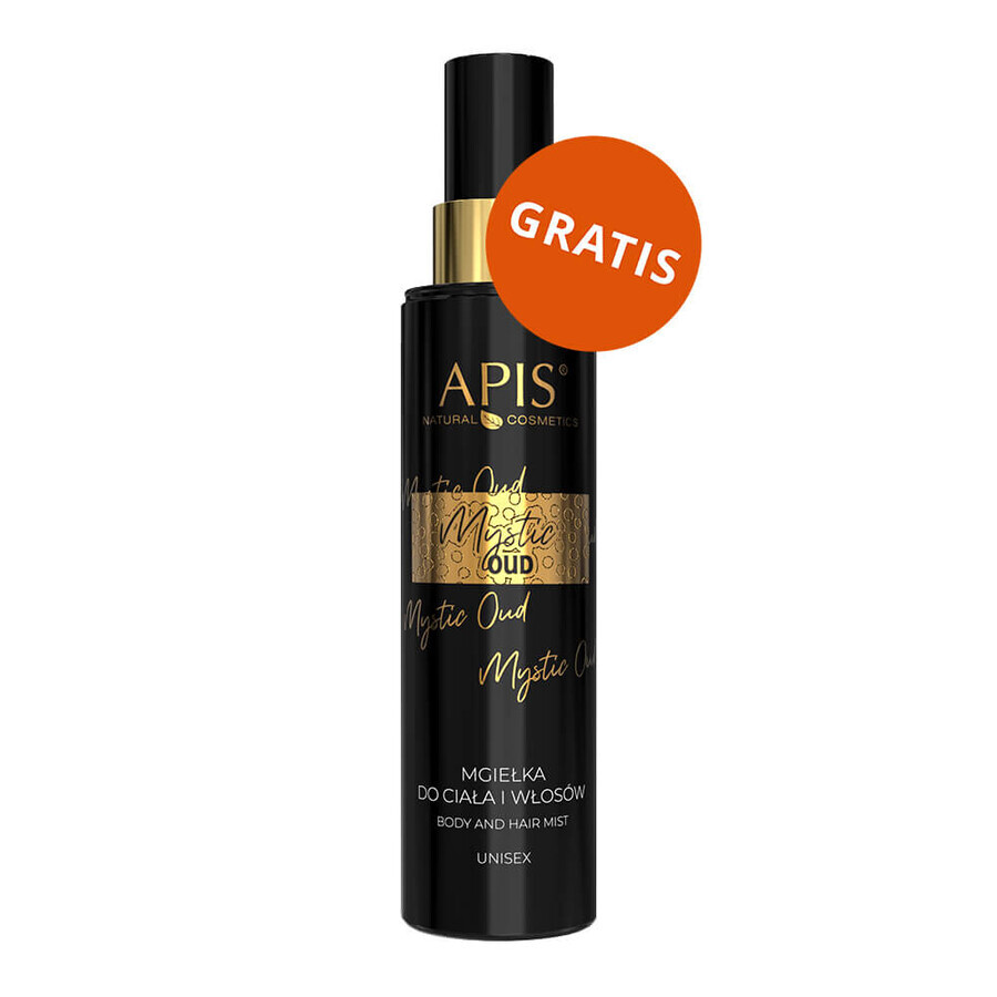 Set Apis Mystic Oud, lumânare naturală din soia, 220 g + loțiune hrănitoare pentru corp și mâini, 300 ml + ceață pentru corp și păr, 150 ml gratuit