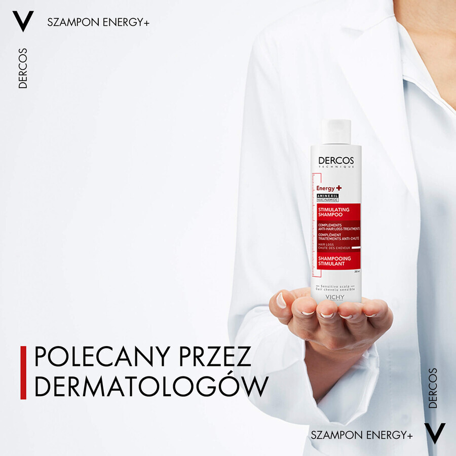 Set Vichy Dercos Energy+, champú capilar, fortalecedor, 400 ml + champú estimulante, repuesto, 500 ml