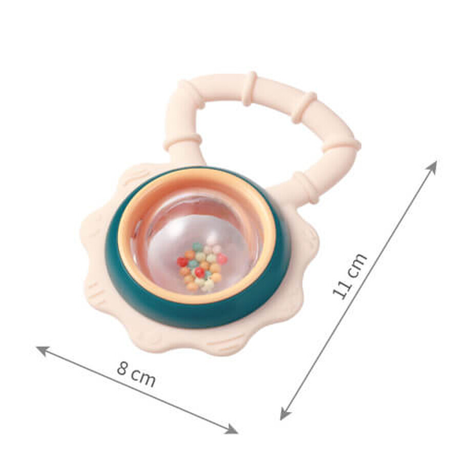BabyOno, rattle with teether, from 3 months, 1 piece