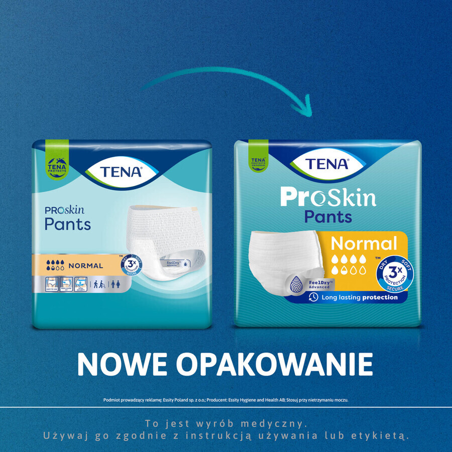 Set Tena Pants ProSkin, braguitas absorbentes, talla L, 100-135 cm, Normal, 2 x 30 unidades