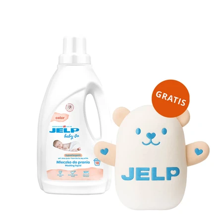 Jelp Baby 0+, lait de toilette hypoallergénique, couleur, 1,5 l + ourson gratuit