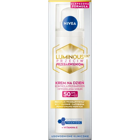 Nivea Cellular Luminous 630, anti-pigmentation day cream, SPF 50, 40 ml