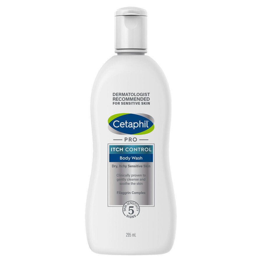 Cetaphil Pro Itch Control, cleansing emulsion, for babies, children and adults, 295 ml + face moisturizer with hyaluronic acid, night cream, 48 ml free of charge