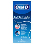 Oral-B Super Floss, dental floss for cleaning braces and bridges, 50 pieces