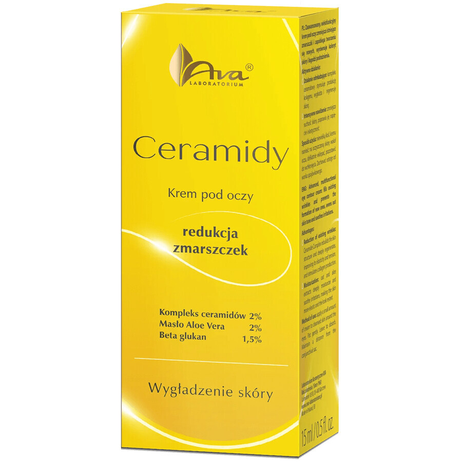 Ava Ceramides, wrinkle-reducing eye cream, 15 ml