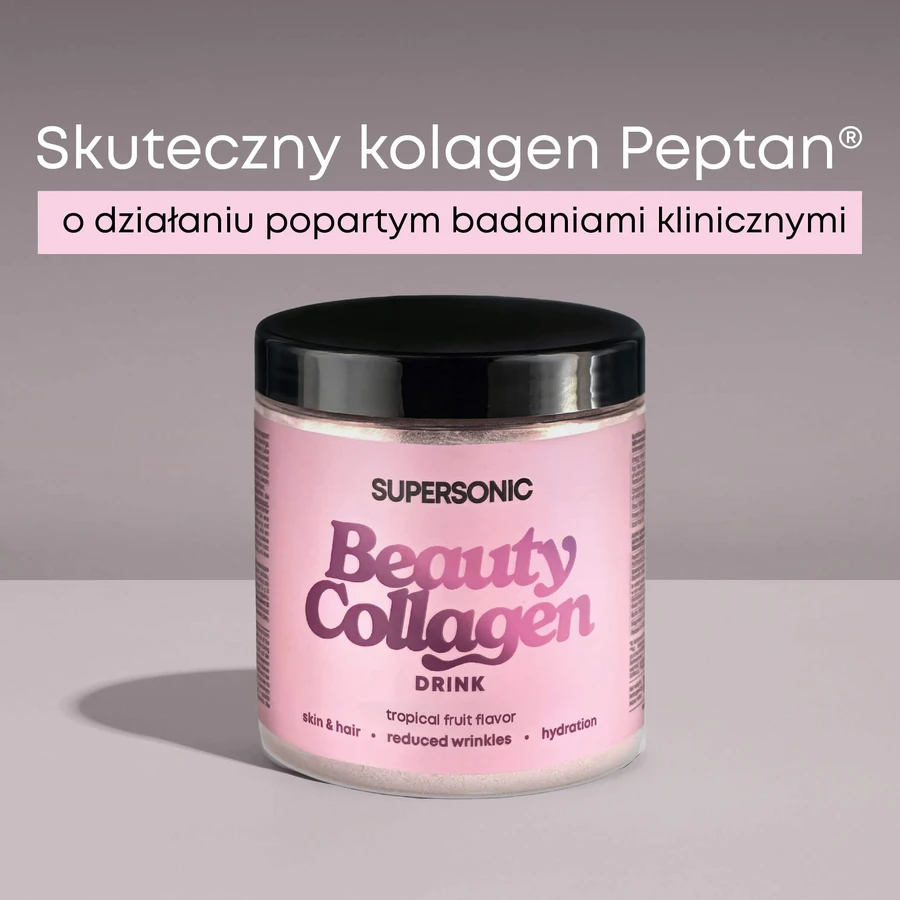 Supersonic Beauty Collagen Drink, Geschmack: tropische Früchte, 185 g