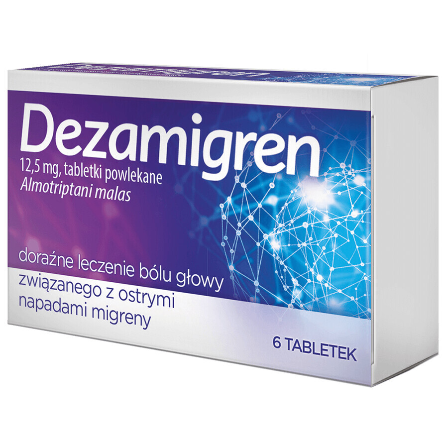 Dezamigren 12,5 mg, 6 filmomhulde tabletten