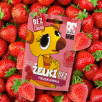 Set BeRAW! Kids, jelly beans, aardbei, zonder toegevoegde suiker, 4 x 35 g
