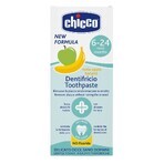 Chicco, tandpasta voor kinderen na 6 maanden, appel- en bananensmaak, fluoridevrij, 50 ml