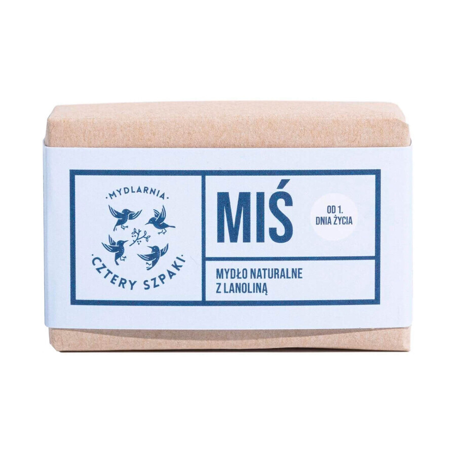 Set Four Spikes, săpun de lanolină din ziua 1, urs, 110g + săpun vegan de lanolină din ziua 1, urs, 110g + ulei de duckbill, 15ml gratuit